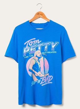 tom petty and the heartbreakers汤姆派蒂和伤心人摇滚直喷短袖T