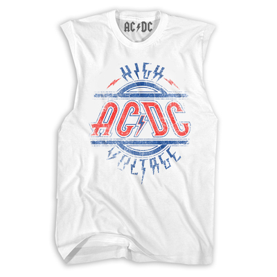 ACDC无袖朋克男士复古T恤