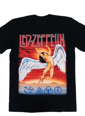 反季新款Led Zeppelin齐柏林飞艇乐队短袖美式复古摇滚宽松男T恤