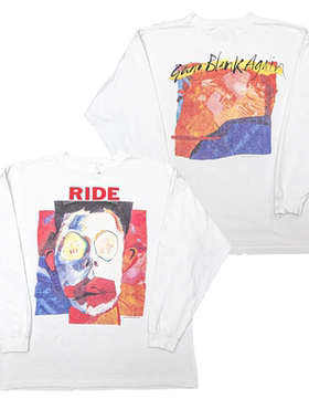 ride乐队美式潮牌复古over side摇滚朋克小众男女纯棉长袖T恤秋