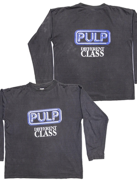 pulp乐队美式潮牌复古oversize摇滚朋克小众男女纯棉长袖T恤秋