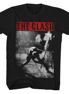 theClash短袖美式复古摇滚T恤