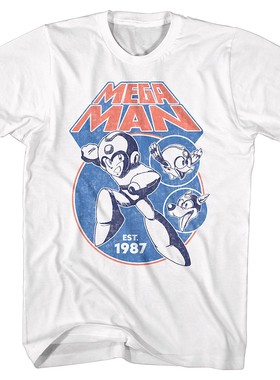 1987洛克人Rockman经典游戏 Zero Mens T-Shirt Mega Manr短袖T恤