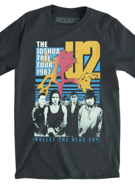 U2 Joshua Tree Tour Vintage T-shirt约书亚树之旅复古短袖T恤