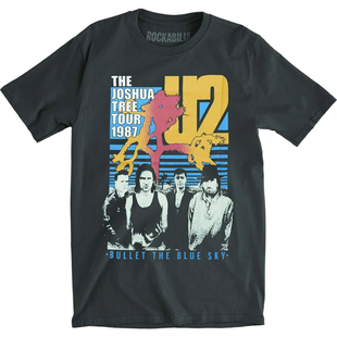 U2 Joshua Tree Tour Vintage T-shirt约书亚树之旅复古短袖T恤