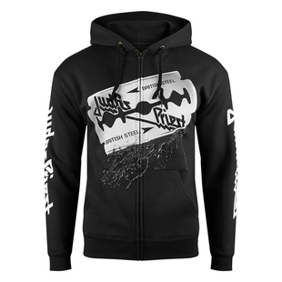 Judas Priest犹大圣徒乐队英式重金属摇滚风男士复古连帽拉链外套