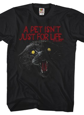 欧美系列 Pet Sematary 宠物坟场 潮流小众感复古美式宽松T恤