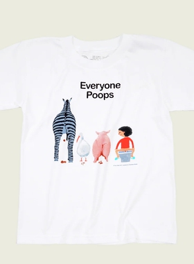 EVERYONE POOPS每个人都会大便 美式复古经典男女款宽松短袖T恤