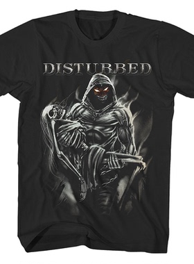 asylum来自芝加哥的重金属摇滚乐队Disturbed美式复古高街短袖T恤