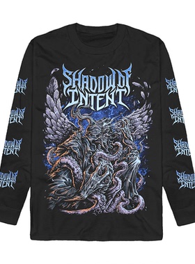 旋律乐队SHADOW OF INTENT 意图的阴影暗黑金属乐队纯棉长袖T恤男