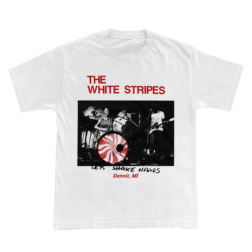 TheWhiteStripes乐队宽松T恤男