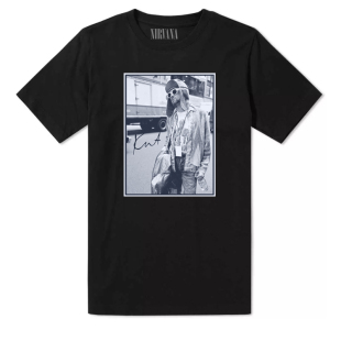 夏季涅槃乐队柯本Kurt Cobain Nirvana Bleach T恤 T Shirt 枪花