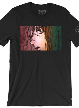 夏季林肯公园LINKIN PARK 摇滚乐队专辑封面插画艺术重磅纯棉T恤