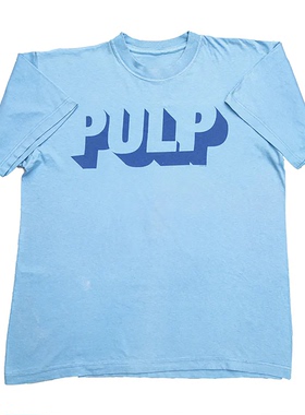 阿拉伯果浆Pulp乐队英国另类摇滚欧美复古休闲蓝色男女款T恤短袖