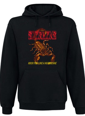 Scorpions-蝎子乐队1984复古经典欧美宽松T-Shirt加绒男连帽卫衣