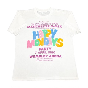 THE HAPPY MONDAYS快乐周一乐队美式独立民谣简约短袖纯棉直喷T恤