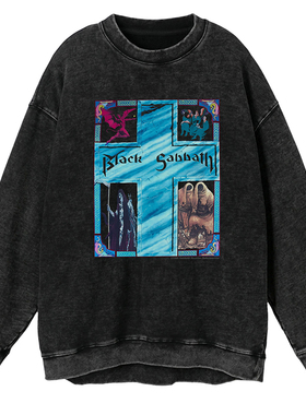 黑色安息日Black Sabbath乐队金属摇滚暗黑美式水洗男士圆领卫衣