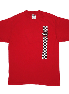 欧美Rocket from the Crypt乐队红色火箭美式复古宽松直喷T恤短袖