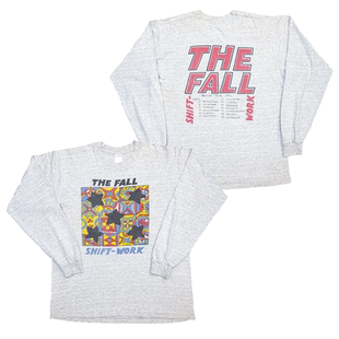 T恤秋 潮牌复古oversize摇滚朋克小众男纯棉长袖 the fall乐队美式