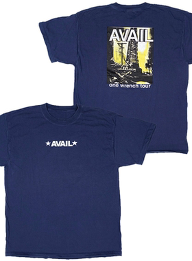 AVAIL - ONE WRENCH 2000 TOUR扳手2000之旅 美式古着夏季短袖t恤