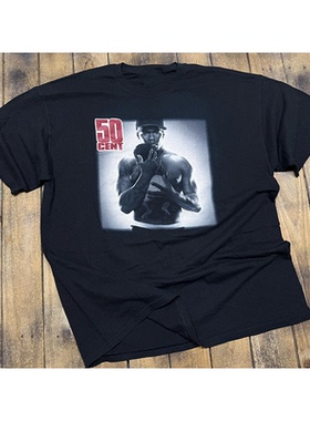 Get Rich Or Die Tryin要钱不要命50 Cent美分硬核说唱男短袖T恤