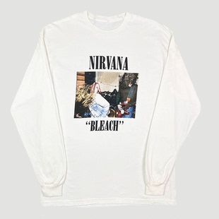 Nirvana涅槃乐队Bleach漂白专辑摇滚朋克小众男女纯棉复古长袖T恤