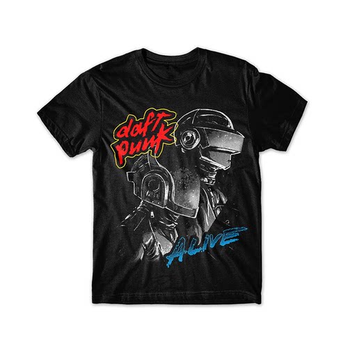 DAFTPUNK蠢朋克乐队电子音乐T恤