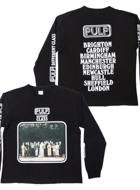 pulp乐队美式潮牌复古oversize摇滚朋克小众男女纯棉长袖T恤秋