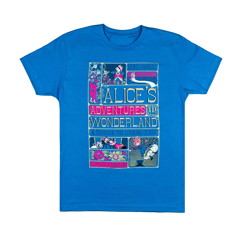 爱丽丝漫游仙美式休闲直喷短袖T