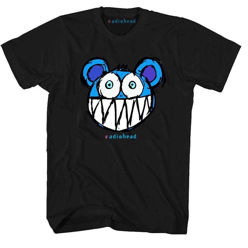 夏季卡通小熊乐队摇滚短袖