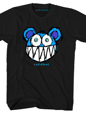 夏季卡通 小熊  Radiohead电台司令乐队摇滚220克重磅纯棉短袖T恤