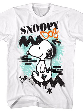 Vintage 复古80年代卡通狗snoopy dog史努比狗经典美式复古T恤