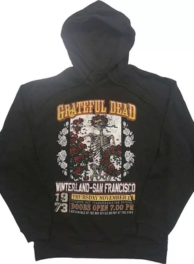Grateful Dead感恩之死 Warlocks摇滚乐队朋克欧美复古连帽卫衣