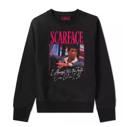 好莱坞电影80年代复古Scarface疤面煞星 疤面人 帕西诺圆领卫衣