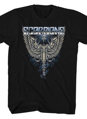 Scorpions摇滚美式复古短袖T恤