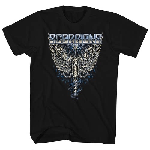 Scorpions摇滚美式复古短袖T恤