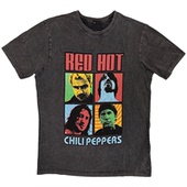 Hot Chili Peppers红辣椒乐队摇滚风美式 Red 水洗做旧复古短袖 T恤