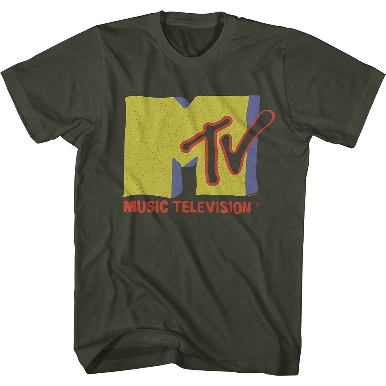 2022夏季MTV LOGO音乐复古美式街头潮流潮牌宽松oversize深灰T恤