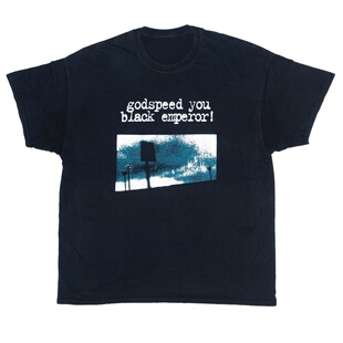 神佑黑帝摇滚乐队Godspeed You! Black Emperor美式复古短袖T恤男