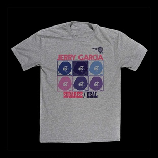 音乐专辑Garcia 歌手jerry garcia人物封面夏季纯棉男直喷短袖T恤