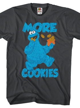 1969芝麻街美国经典动漫卡通复古男女款欧美宽松潮纯棉短袖T恤