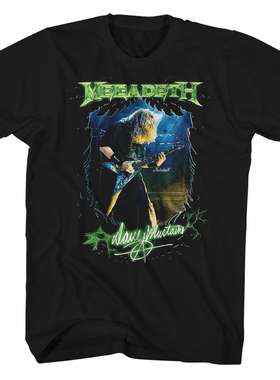 Megadeth麦格戴斯乐队重金属摇滚朋克男士oversize宽松棉美式T恤