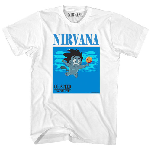 涅槃卡通短袖摇滚男士复古T恤