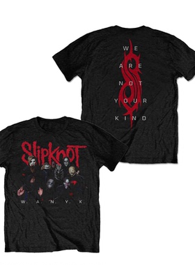 活结乐队Slipknot金属乐朋克摇滚美式复古oversize高街vintageT恤