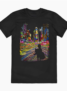 The City that Never Sleeps不夜城 古着Bintage高街oversizeT恤