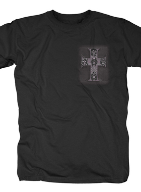 Guns N' Roses 枪炮与玫瑰乐队枪花Locked N Loaded Cross短袖T恤