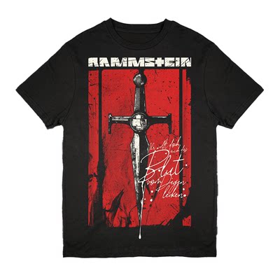 德国战车乐队暗黑摇滚美式男T恤