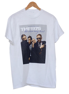 THE1975乐队另类摇滚短袖专辑NOACF欧美朋克复古宽松直喷男士T恤