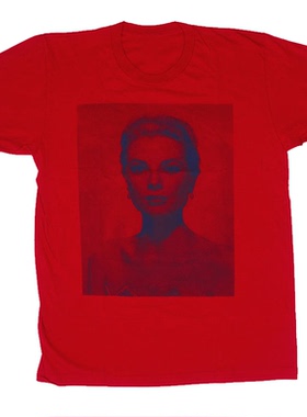 好莱坞电影明星红色复古格蕾丝·凯利 vintage数码直喷短袖T恤