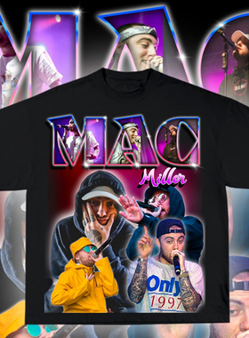 嘻哈Mac Miller迈克·米勒说唱 美式复古经典夏季男女款短袖T恤